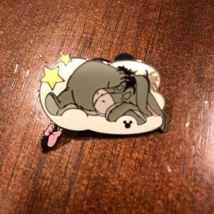 Disney Eeyore Pin with Stars and Cloud Sleeping Hidden Mickey